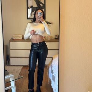 Aritzia Black Leather Pants 00